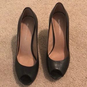 Black Peep Toe Heels